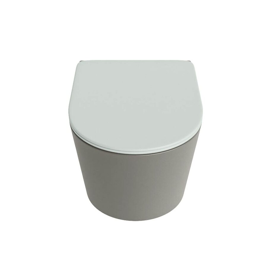 MONDIAZ LAVIE hangend toilet single fire rimless diepspoel Smoke. Toiletzitting met quick-release & softclose Greey. - Afbeelding 6