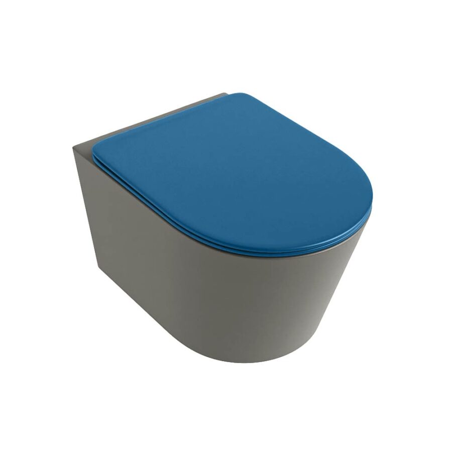 MONDIAZ LAVIE hangend toilet single fire rimless diepspoel Smoke. Toiletzitting met quick-release & softclose Jeans. - Afbeelding 5