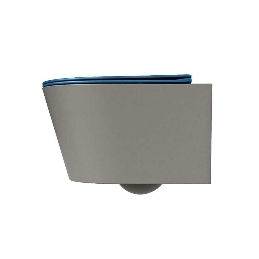 MONDIAZ LAVIE hangend toilet single fire rimless diepspoel Smoke. Toiletzitting met quick-release & softclose Jeans. - Afbeelding 8