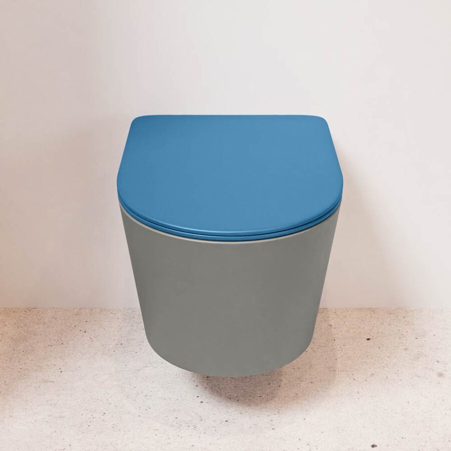MONDIAZ LAVIE hangend toilet single fire rimless diepspoel Smoke. Toiletzitting met quick-release & softclose Jeans. - Afbeelding 2