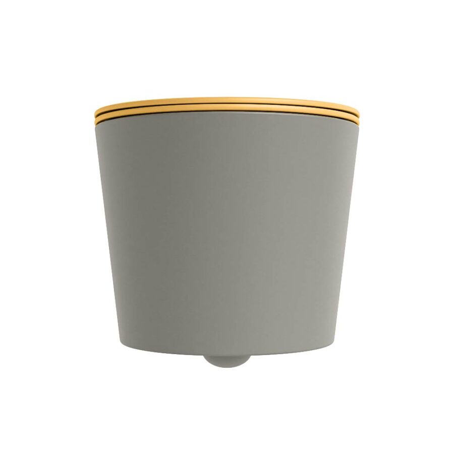 MONDIAZ LAVIE hangend toilet single fire rimless diepspoel Smoke. Toiletzitting met quick-release & softclose Ocher. - Afbeelding 7