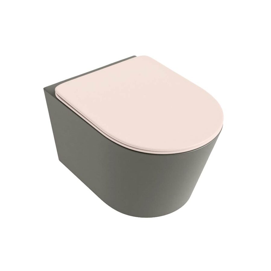 MONDIAZ LAVIE hangend toilet single fire rimless diepspoel Smoke. Toiletzitting met quick-release & softclose Rosee. - Afbeelding 5