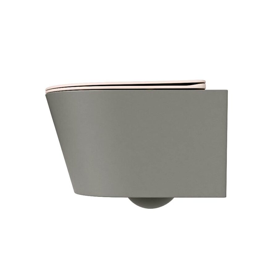 MONDIAZ LAVIE hangend toilet single fire rimless diepspoel Smoke. Toiletzitting met quick-release & softclose Rosee. - Afbeelding 8