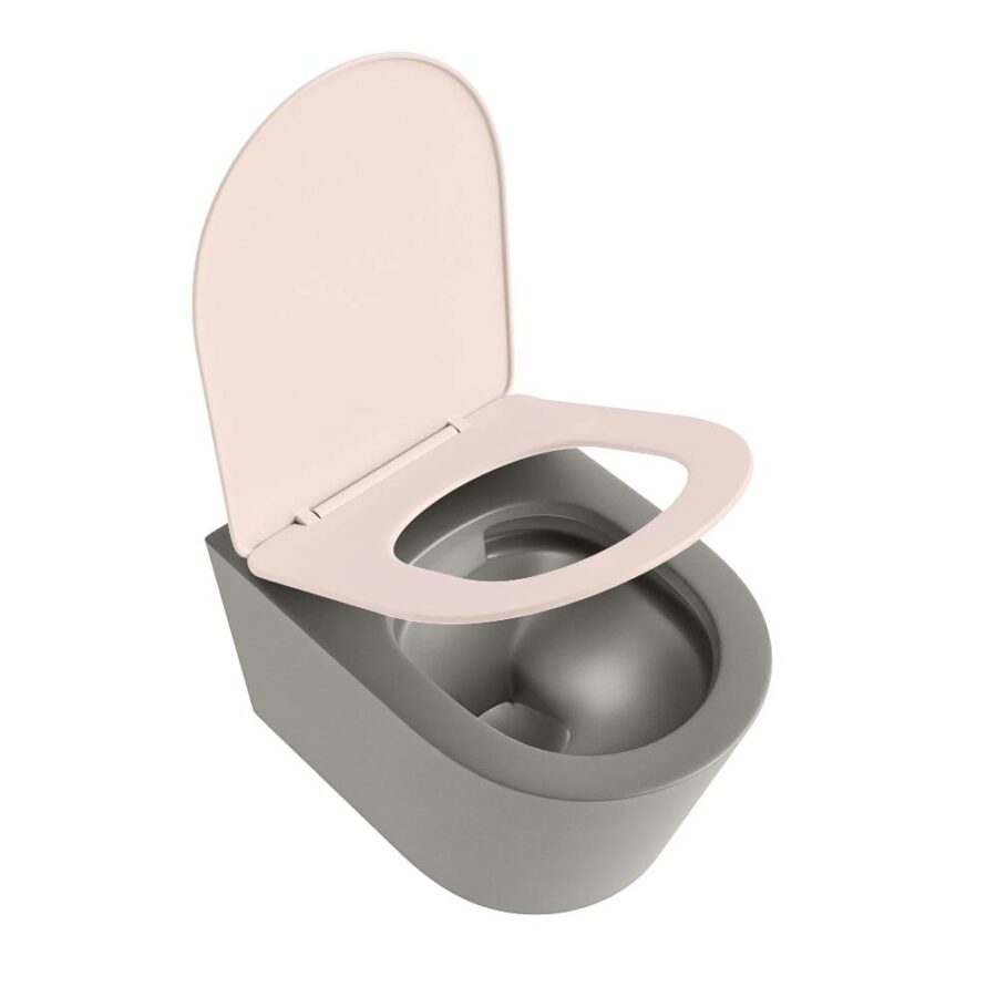 MONDIAZ LAVIE hangend toilet single fire rimless diepspoel Smoke. Toiletzitting met quick-release & softclose Rosee. - Afbeelding 4