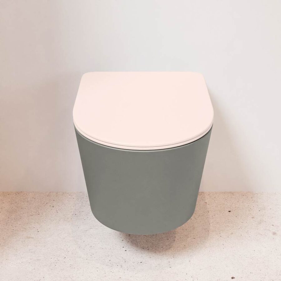MONDIAZ LAVIE hangend toilet single fire rimless diepspoel Smoke. Toiletzitting met quick-release & softclose Rosee. - Afbeelding 2