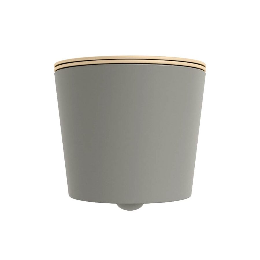 MONDIAZ LAVIE hangend toilet single fire rimless diepspoel Smoke. Toiletzitting met quick-release & softclose Sand. - Afbeelding 7