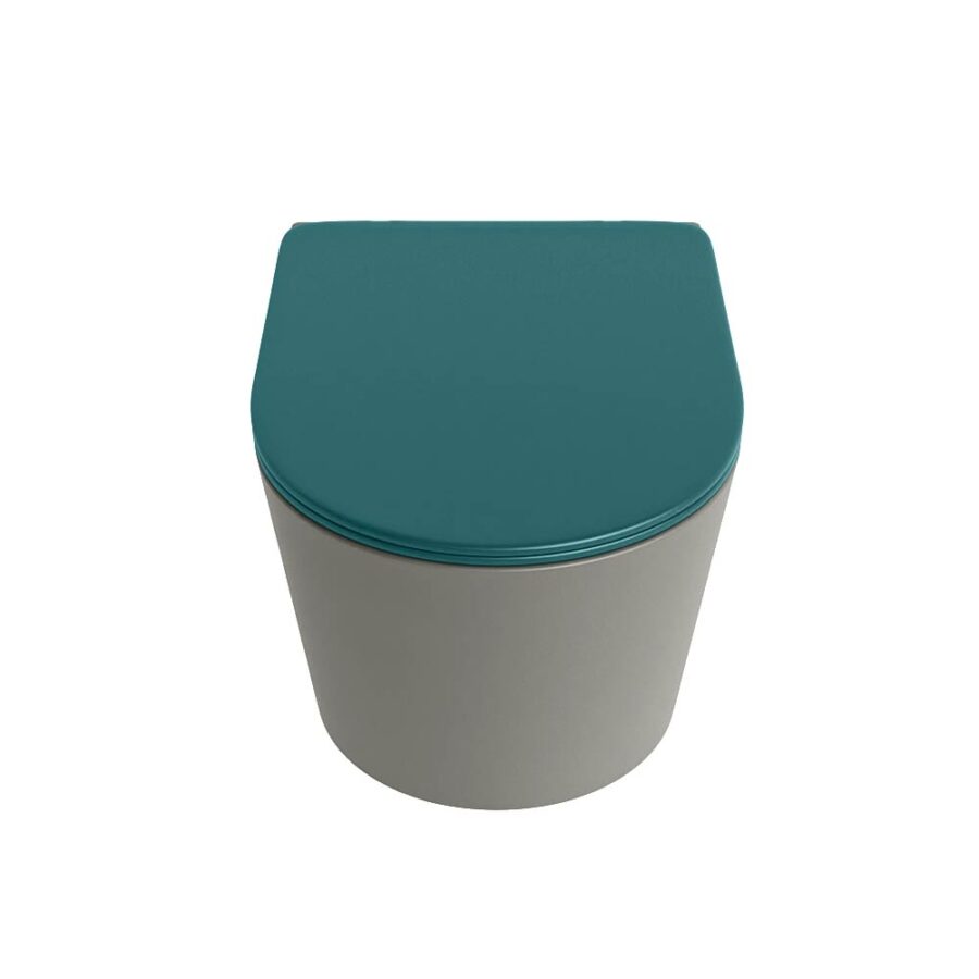 MONDIAZ LAVIE hangend toilet single fire rimless diepspoel Smoke. Toiletzitting met quick-release & softclose Smag. - Afbeelding 6
