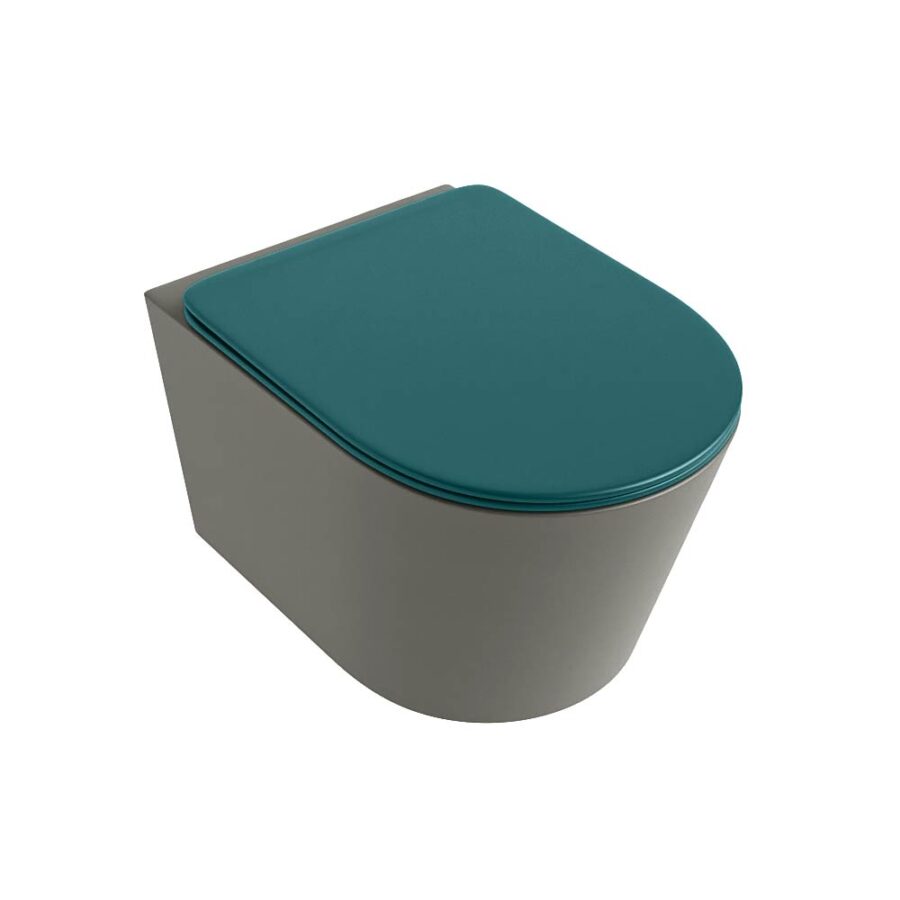 MONDIAZ LAVIE hangend toilet single fire rimless diepspoel Smoke. Toiletzitting met quick-release & softclose Smag. - Afbeelding 5