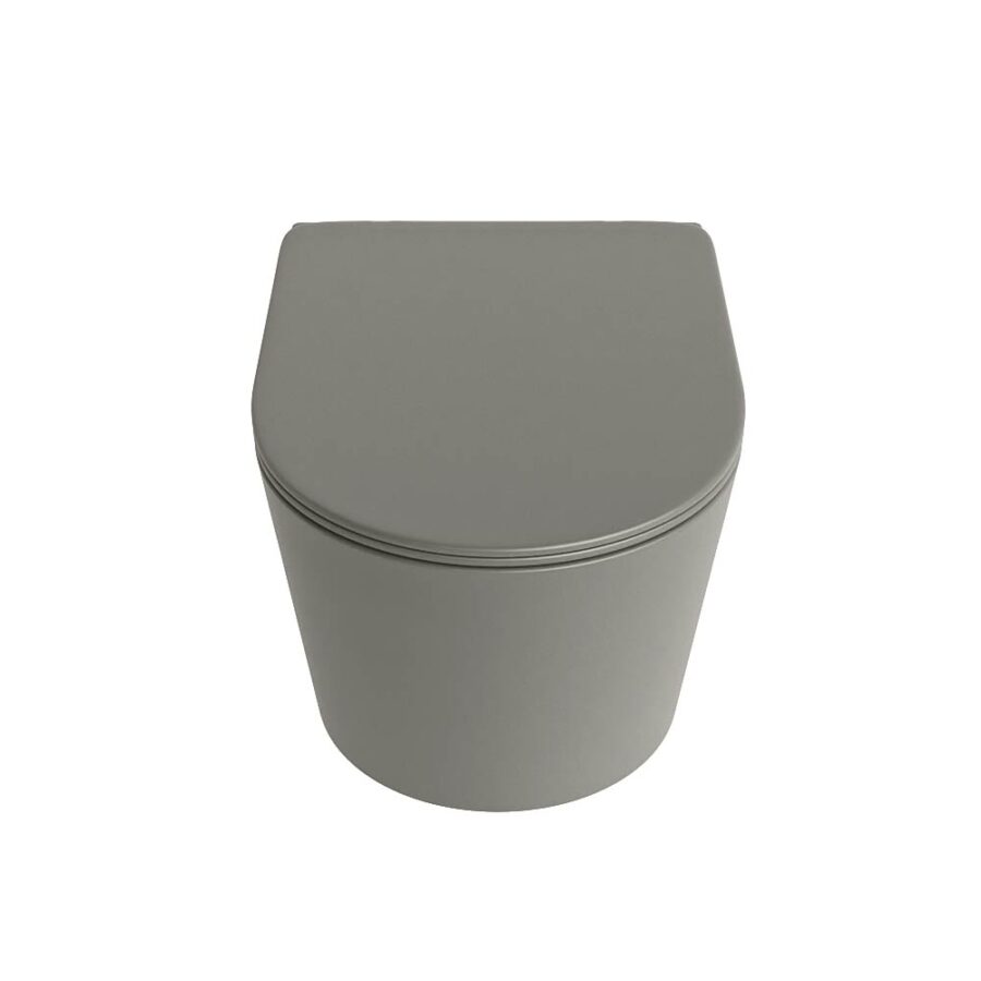 MONDIAZ LAVIE hangend toilet single fire rimless diepspoel Smoke. Toiletzitting met quick-release & softclose Smoke. - Afbeelding 6