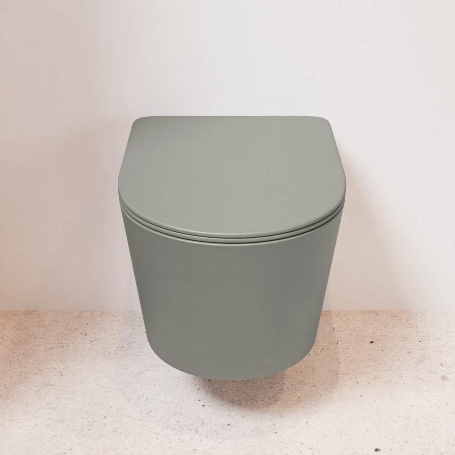 MONDIAZ LAVIE hangend toilet single fire rimless diepspoel Smoke. Toiletzitting met quick-release & softclose Smoke. - Afbeelding 2