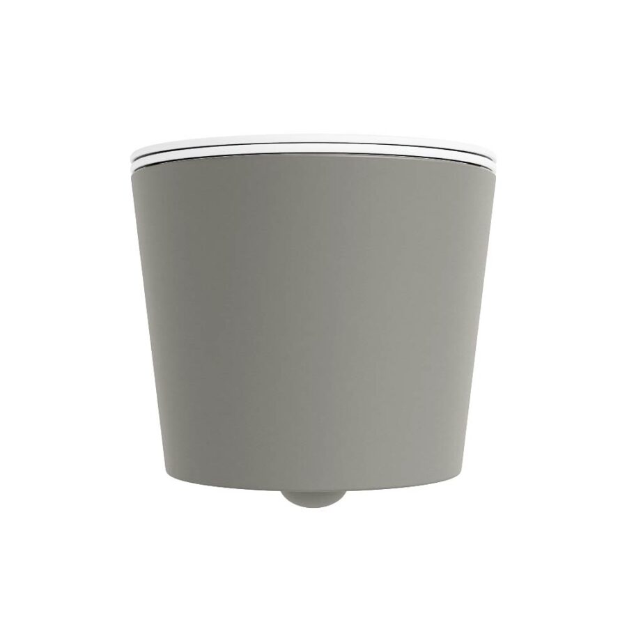 MONDIAZ LAVIE hangend toilet single fire rimless diepspoel Smoke. Toiletzitting met quick-release & softclose Talc. - Afbeelding 7