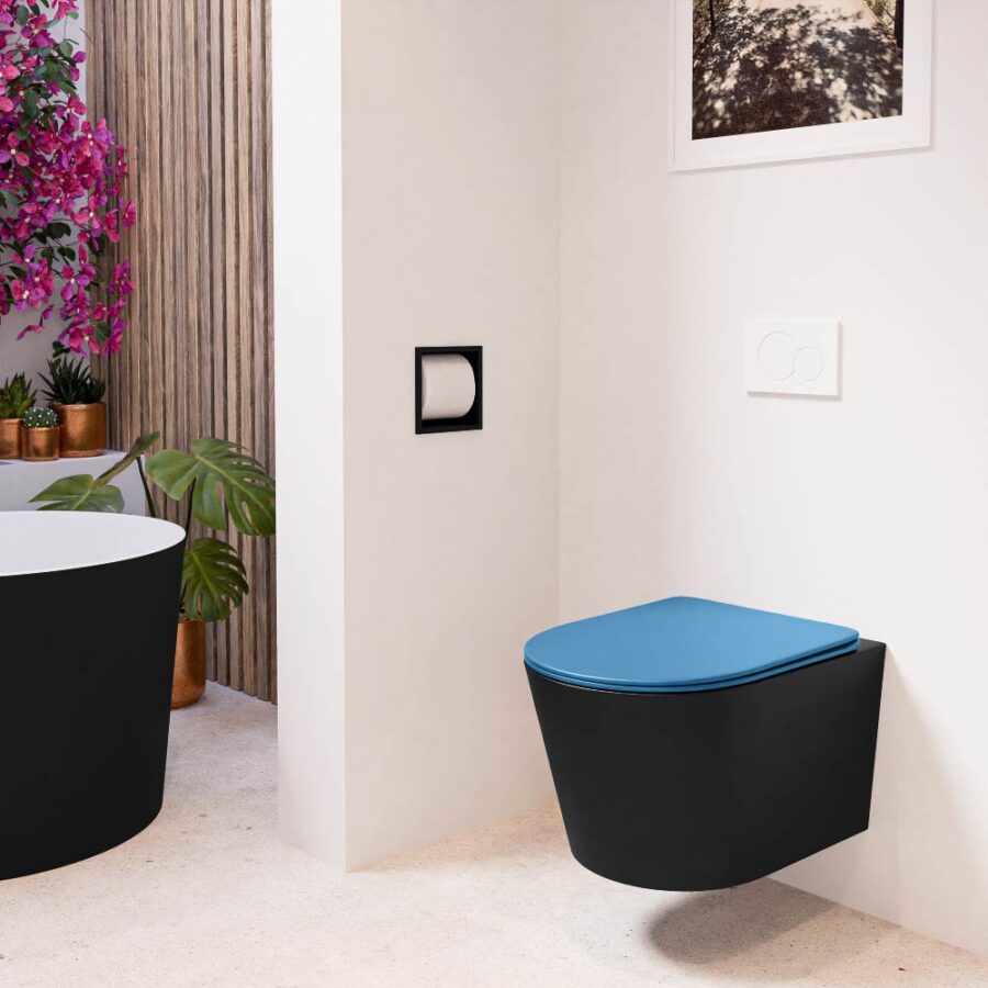 MONDIAZ LAVIE hangend toilet single fire rimless diepspoel Urban. Toiletzitting met quick-release & softclose Jeans. - Afbeelding 3