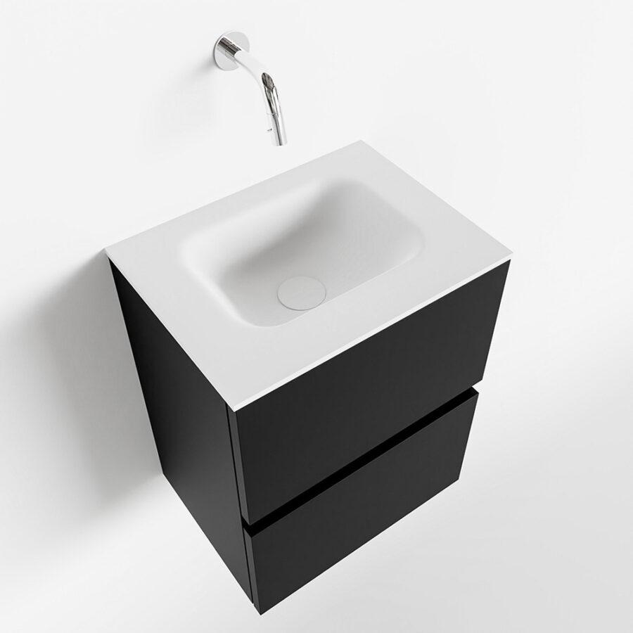 MONDIAZ ADA 40cm toiletmeubel urban. LEX wastafel talc positie midden. Zonder kraangat - Afbeelding 4