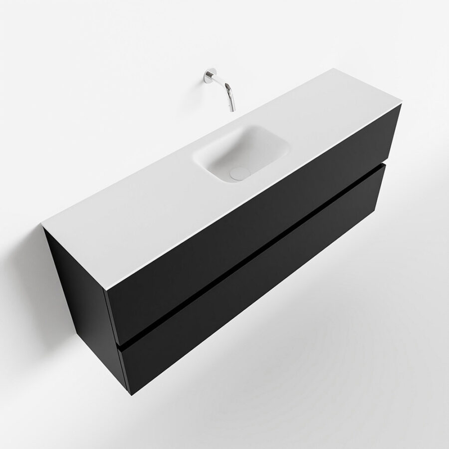MONDIAZ ADA 120cm toiletmeubel urban. LEX wastafel talc positie midden. Zonder kraangat - Afbeelding 4