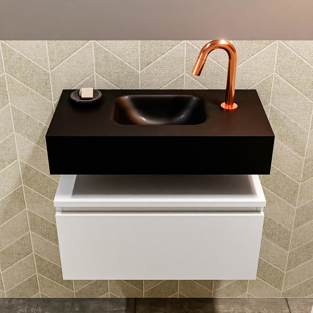 MONDIAZ ANDOR 60cm toiletmeubel talc. LEX 60cm wastafel urban positie midden. Met 1 kraangat - Afbeelding 3