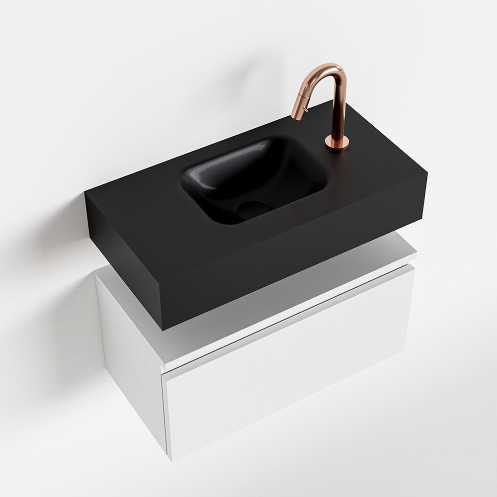 MONDIAZ ANDOR 60cm toiletmeubel talc. LEX 60cm wastafel urban positie midden. Met 1 kraangat - Afbeelding 4