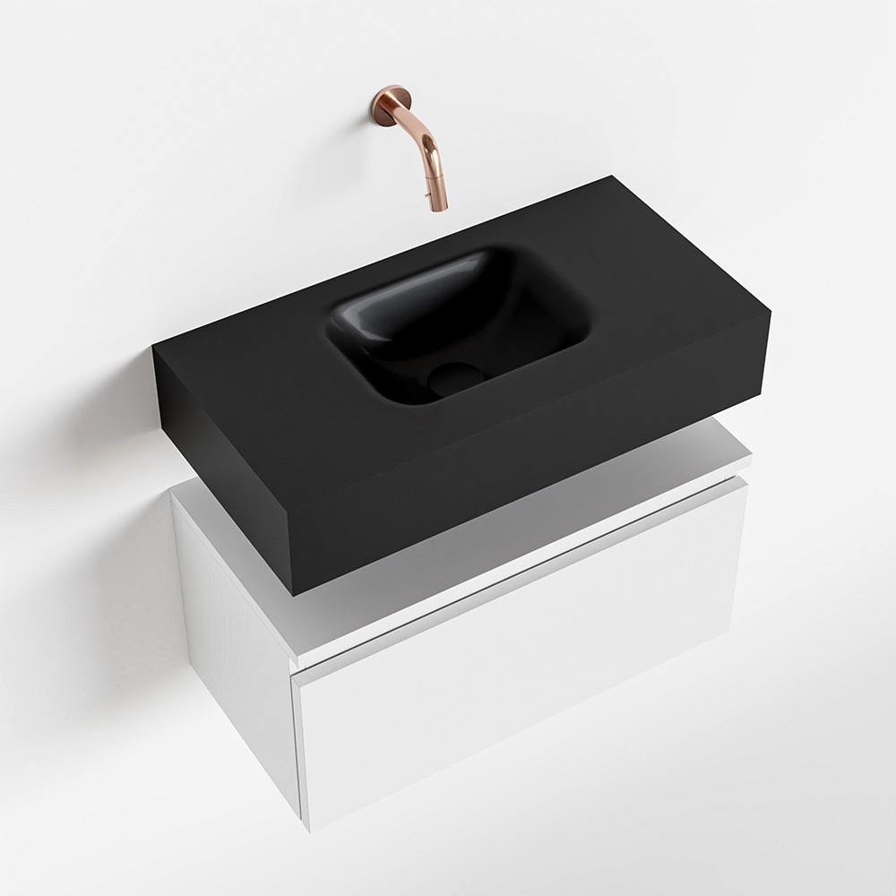 MONDIAZ ANDOR 60cm toiletmeubel talc. LEX 60cm wastafel urban positie midden. Zonder kraangat - Afbeelding 4