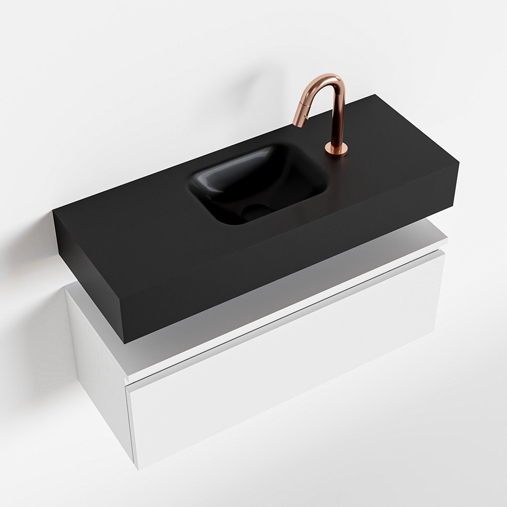 MONDIAZ ANDOR 80cm toiletmeubel talc. LEX 80cm wastafel urban positie midden. Met 1 kraangat - Afbeelding 4