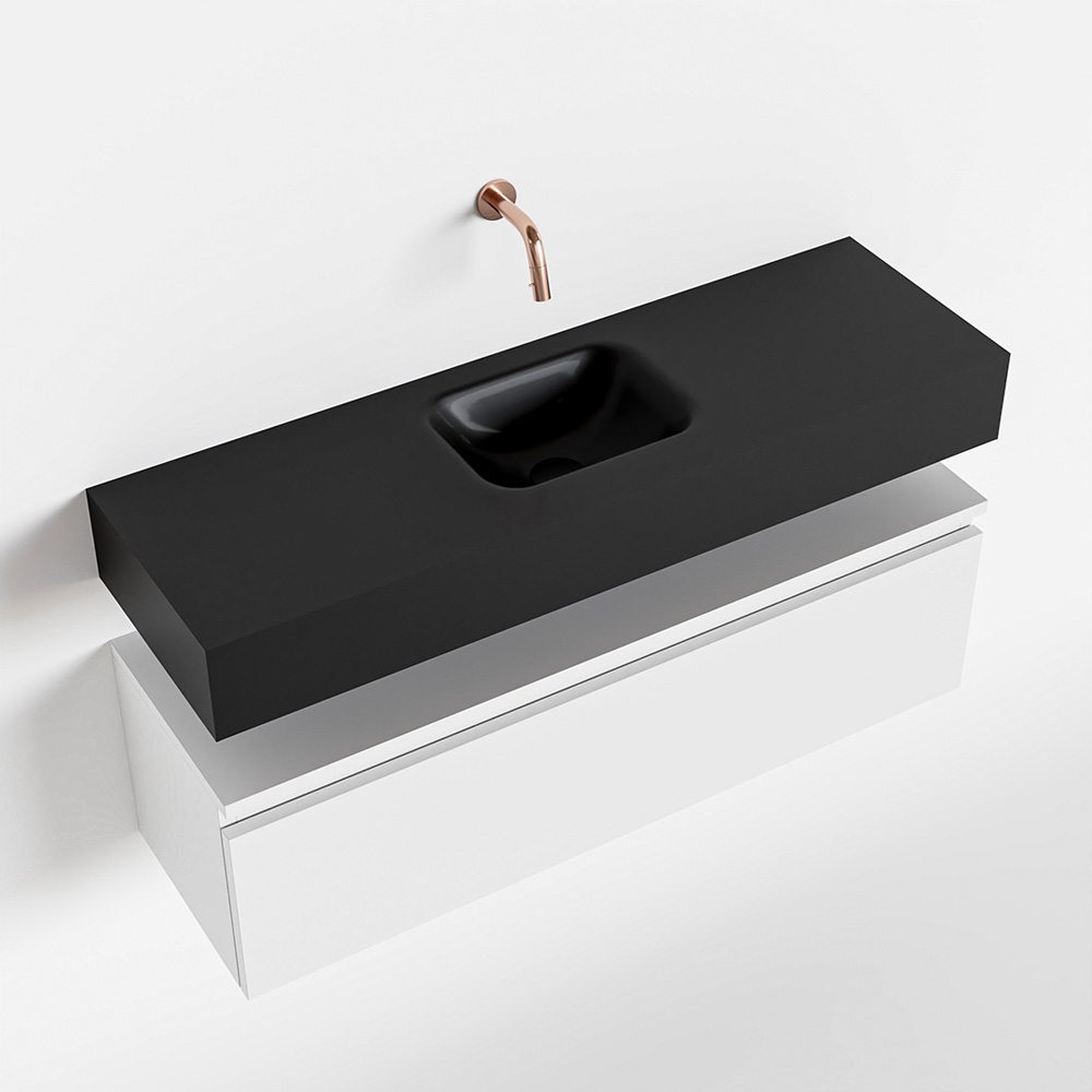 MONDIAZ ANDOR 100cm toiletmeubel talc. LEX 100cm wastafel urban positie midden. Zonder kraangat - Afbeelding 4