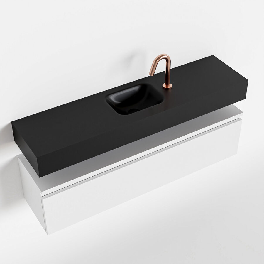 MONDIAZ ANDOR 120cm toiletmeubel talc. LEX 120cm wastafel urban positie midden. Met 1 kraangat - Afbeelding 4