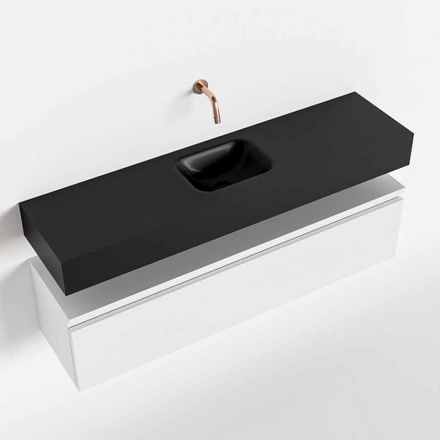 MONDIAZ ANDOR 120cm toiletmeubel talc. LEX 120cm wastafel urban positie midden. Zonder kraangat - Afbeelding 4