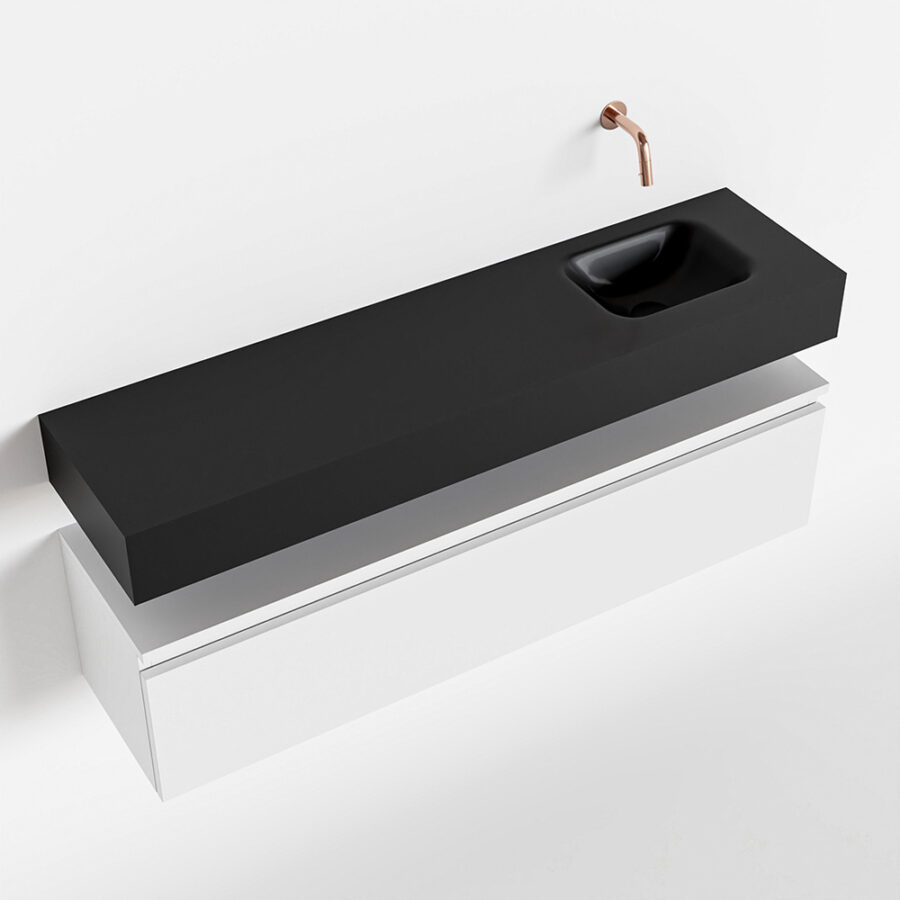 MONDIAZ ANDOR 120cm toiletmeubel talc. LEX 120cm wastafel urban positie rechts. Zonder kraangat - Afbeelding 4