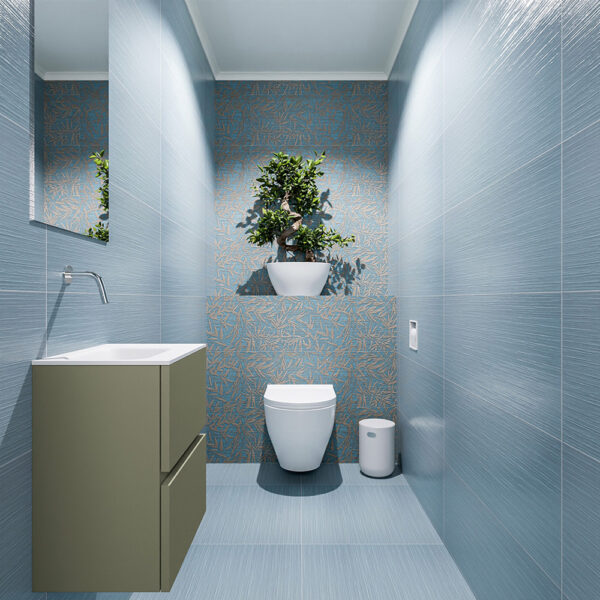 MONDIAZ ADA 40cm toiletmeubel army. LEX wastafel talc positie links. Zonder kraangat