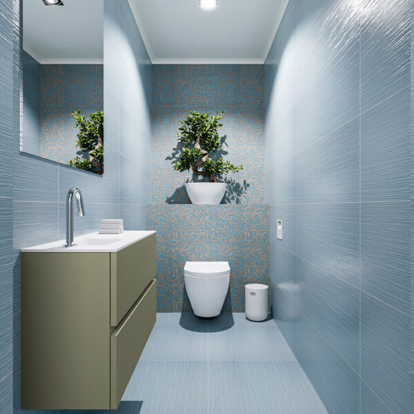 MONDIAZ ADA 80cm toiletmeubel army. LEX wastafel talc positie links. Met 1 kraangat