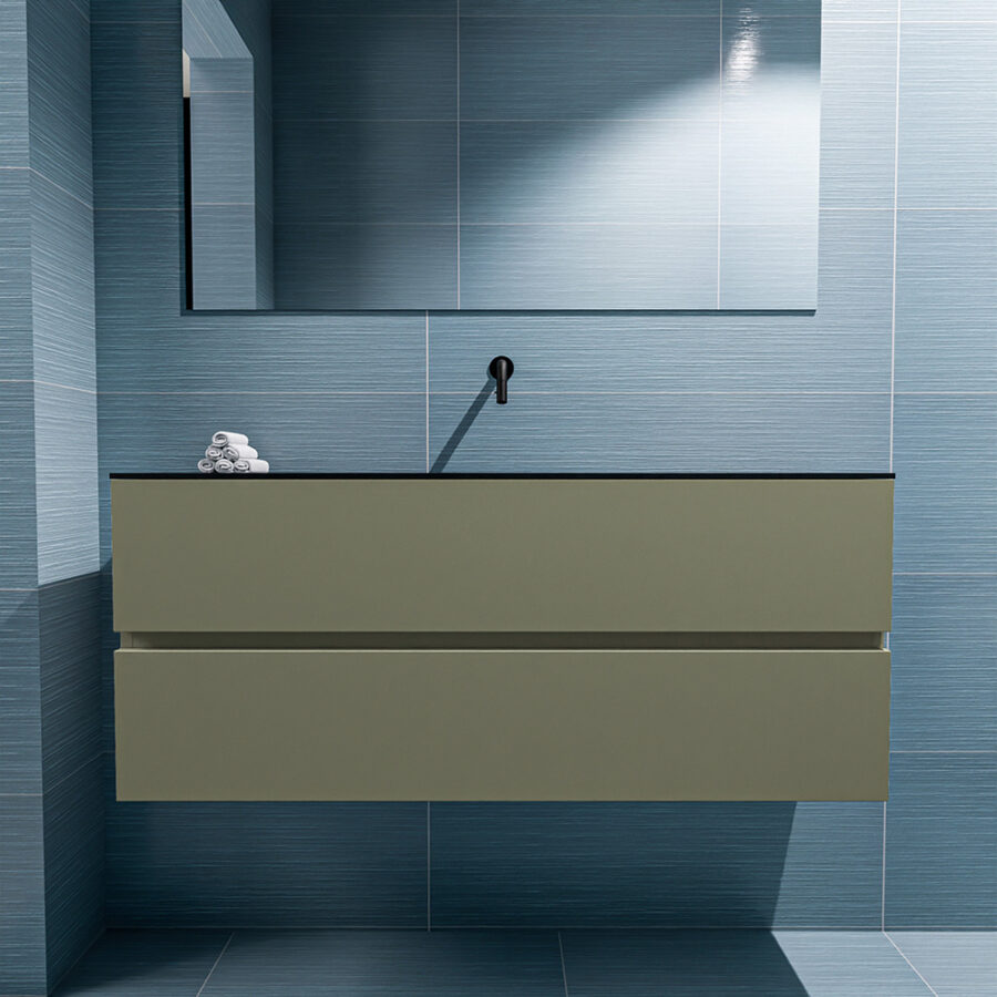 MONDIAZ ADA 120cm toiletmeubel army. LEX wastafel urban positie midden. Zonder kraangat - Afbeelding 3