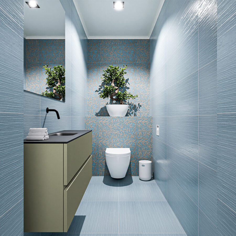 MONDIAZ ADA 100cm toiletmeubel army. LEX wastafel urban positie midden. Zonder kraangat