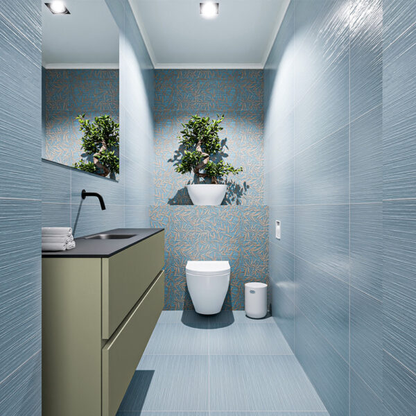MONDIAZ ADA 120cm toiletmeubel army. LEX wastafel urban positie midden. Zonder kraangat