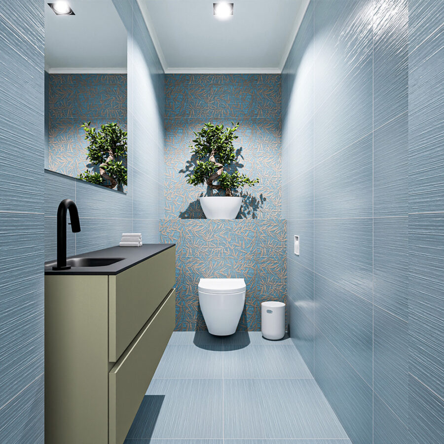 MONDIAZ ADA 120cm toiletmeubel army. LEX wastafel urban positie links. Met 1 kraangat