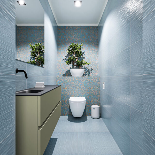 MONDIAZ ADA 120cm toiletmeubel army. LEX wastafel urban positie links. Zonder kraangat