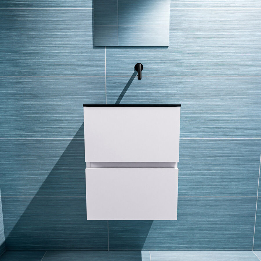 MONDIAZ ADA 40cm toiletmeubel cale. LEX wastafel urban positie rechts. Zonder kraangat - Afbeelding 3
