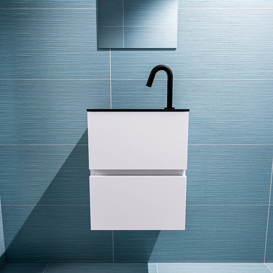 MONDIAZ ADA 40cm toiletmeubel cale. LEX wastafel urban positie links. Met 1 kraangat - Afbeelding 3
