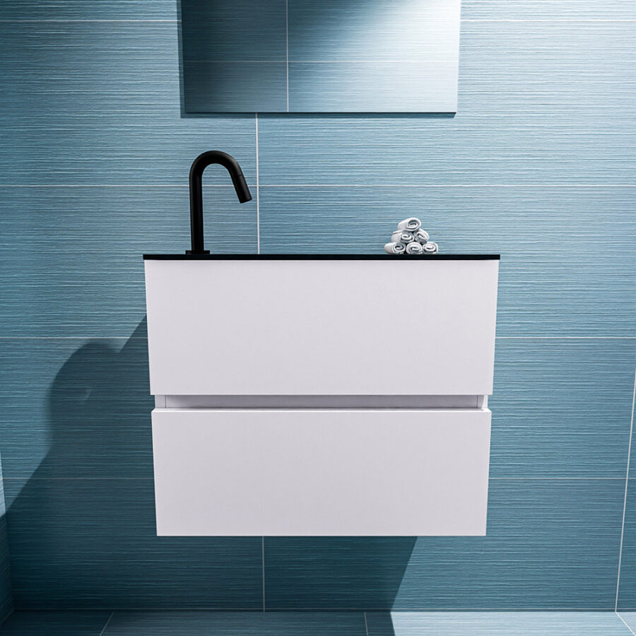 MONDIAZ ADA 60cm toiletmeubel cale. LEX wastafel urban positie links. Met 1 kraangat - Afbeelding 3