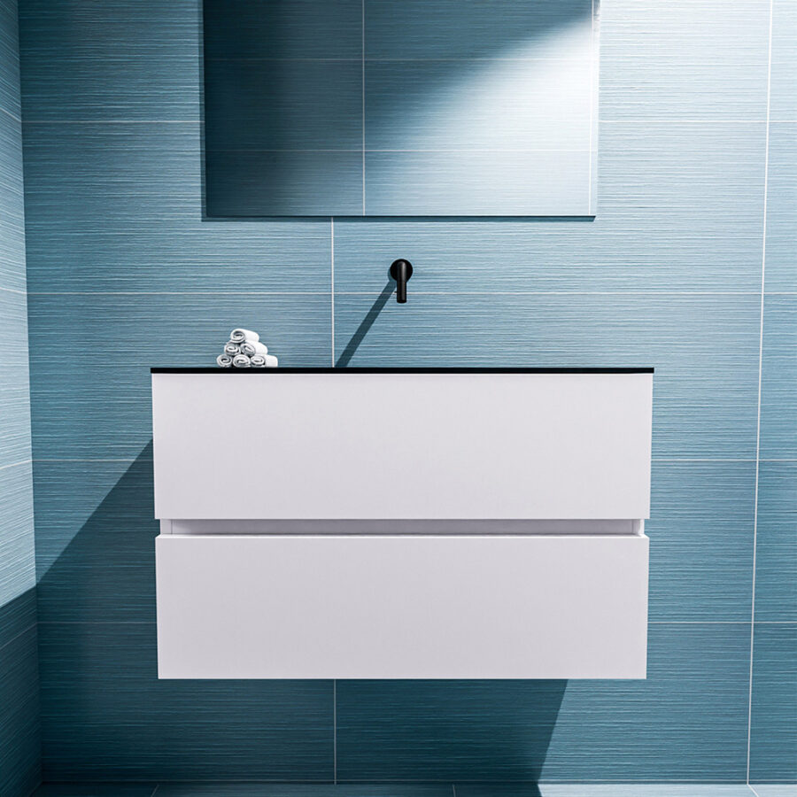 MONDIAZ ADA 80cm toiletmeubel cale. LEX wastafel urban positie midden. Zonder kraangat - Afbeelding 3
