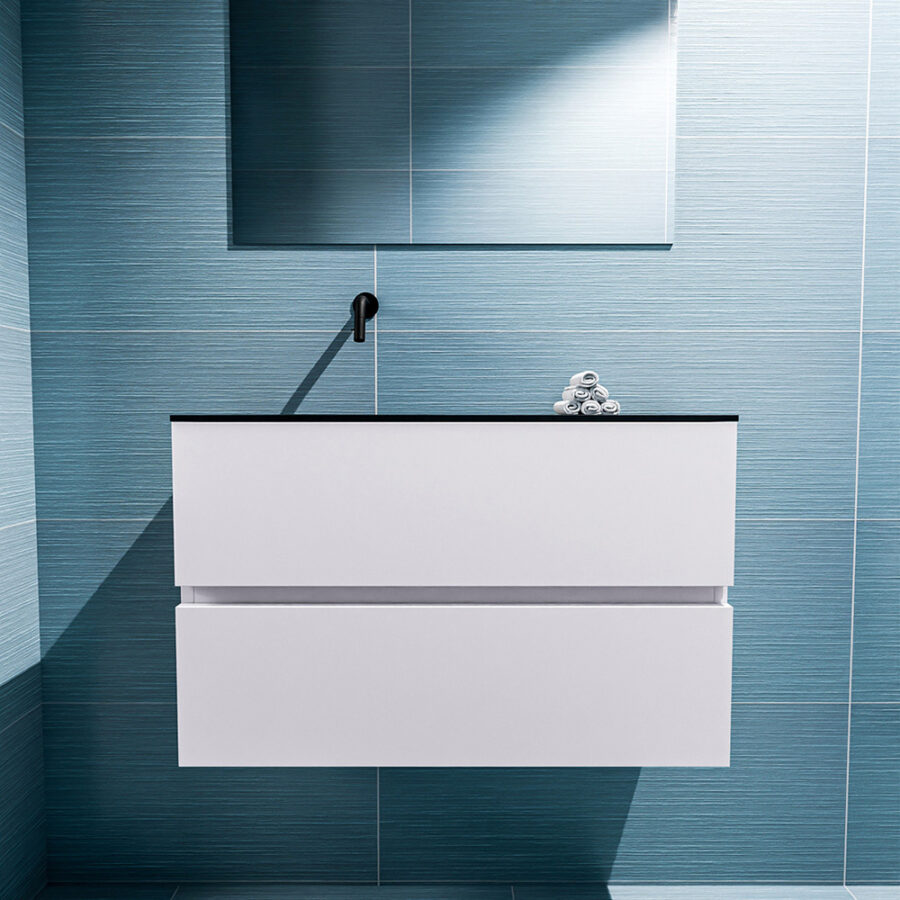 MONDIAZ ADA 80cm toiletmeubel cale. LEX wastafel urban positie links. Zonder kraangat - Afbeelding 3