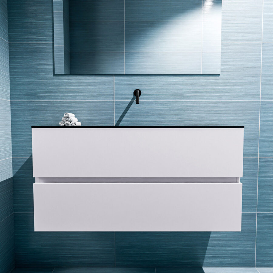 MONDIAZ ADA 100cm toiletmeubel cale. LEX wastafel urban positie midden. Zonder kraangat - Afbeelding 3