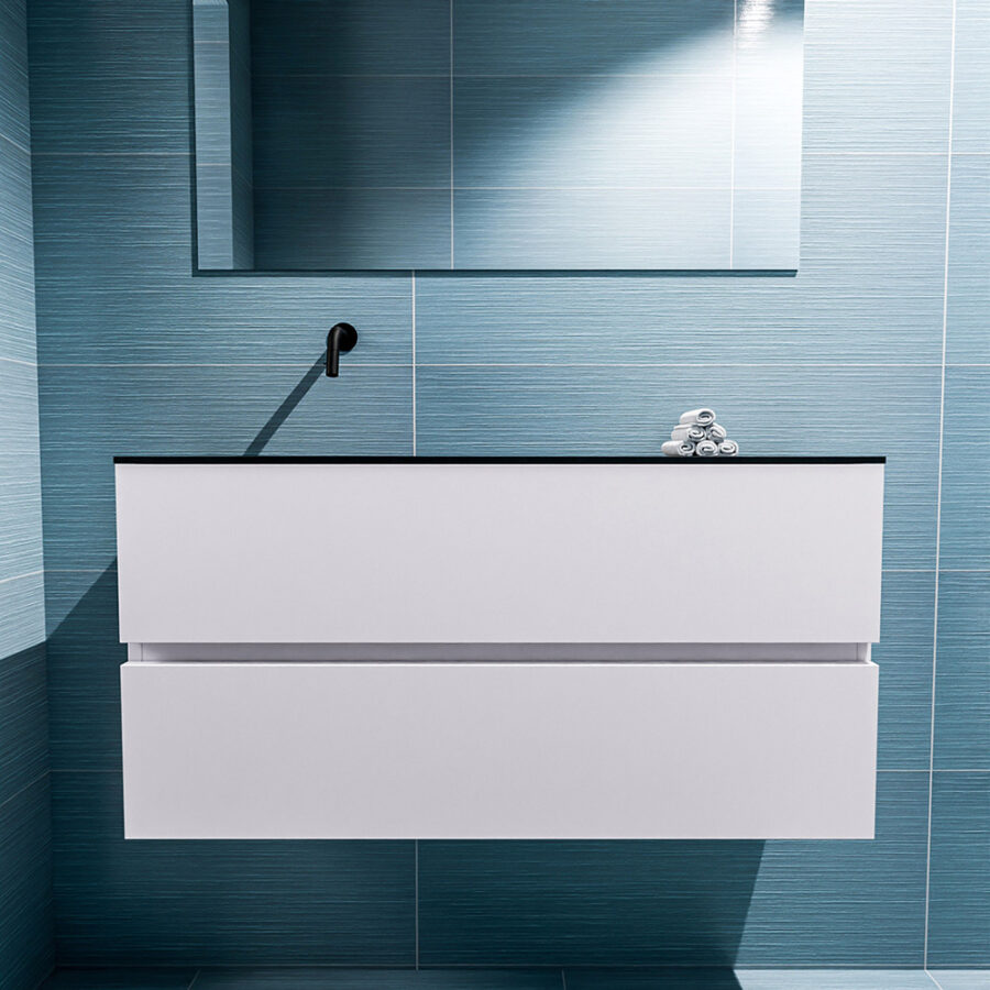 MONDIAZ ADA 100cm toiletmeubel cale. LEX wastafel urban positie links. Zonder kraangat - Afbeelding 3