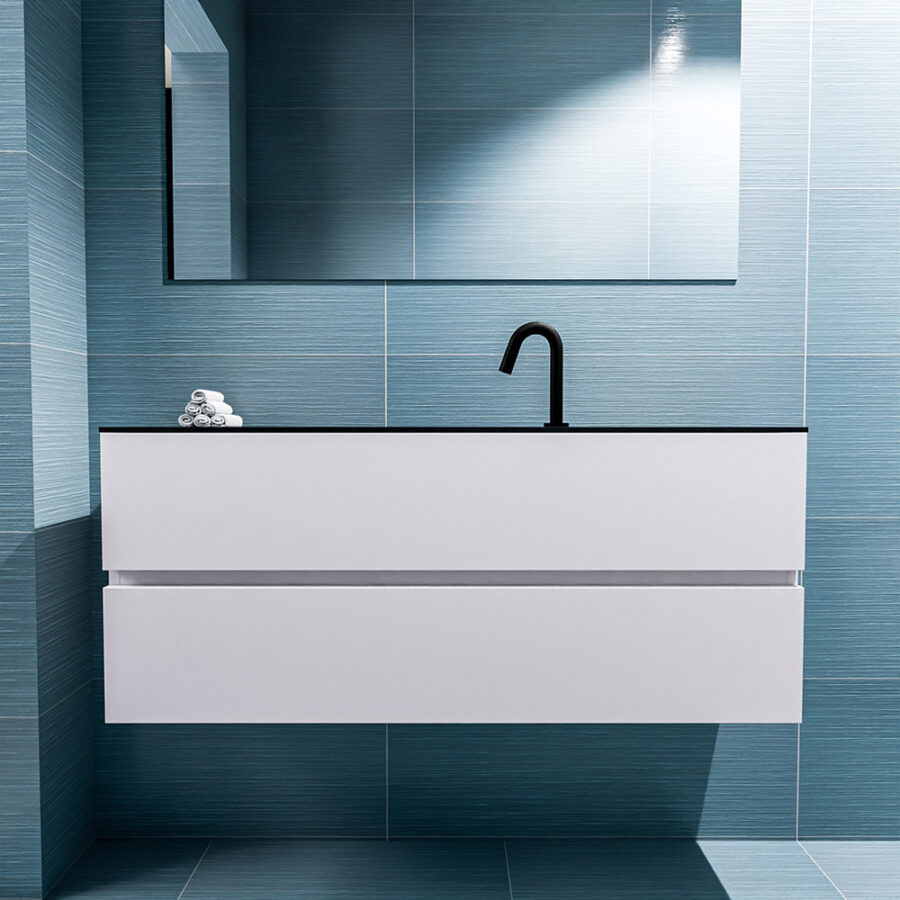 MONDIAZ ADA 120cm toiletmeubel cale. LEX wastafel urban positie midden. Met 1 kraangat - Afbeelding 3