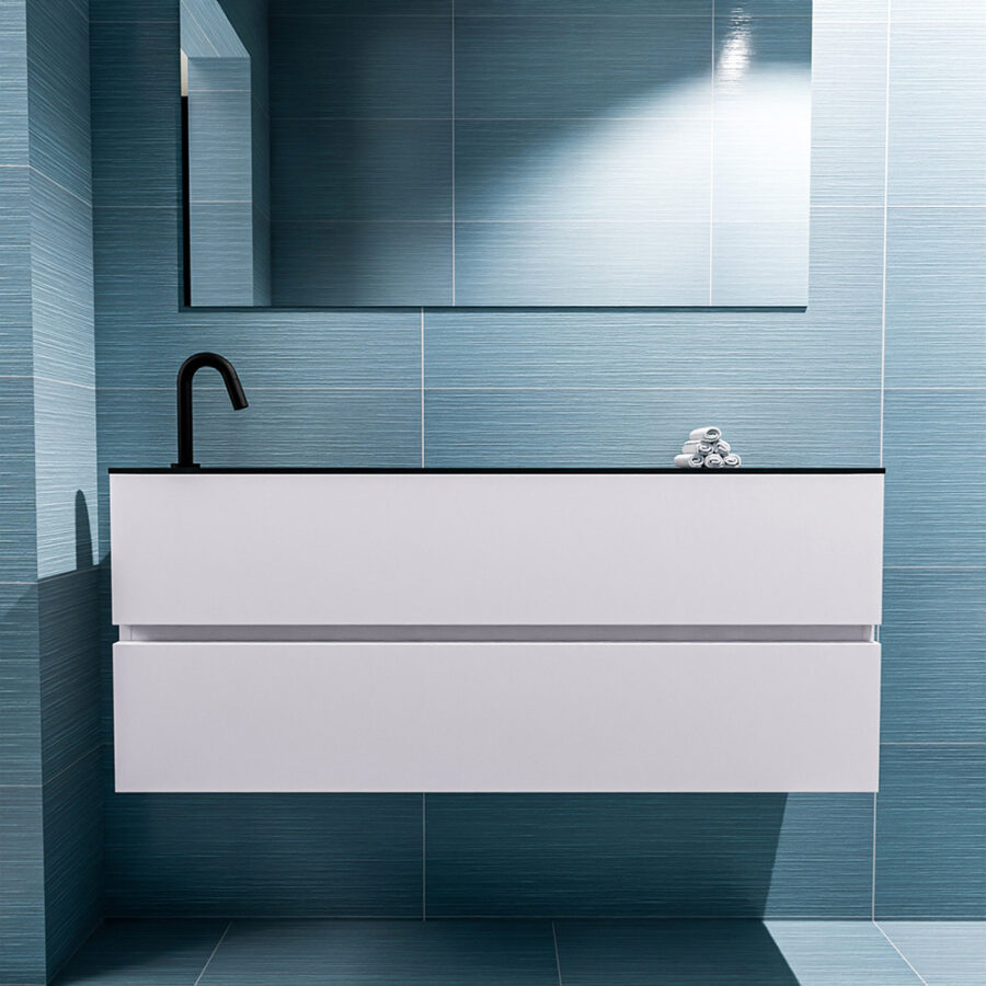 MONDIAZ ADA 120cm toiletmeubel cale. LEX wastafel urban positie links. Met 1 kraangat - Afbeelding 3