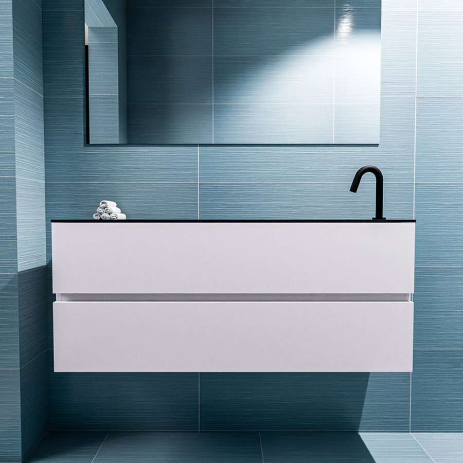 MONDIAZ ADA 120cm toiletmeubel cale. LEX wastafel urban positie rechts. Met 1 kraangat - Afbeelding 3