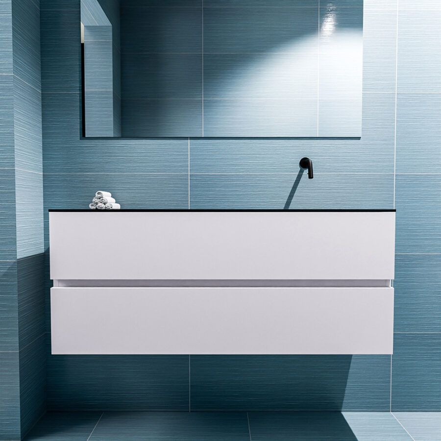 MONDIAZ ADA 120cm toiletmeubel cale. LEX wastafel urban positie rechts. Zonder kraangat - Afbeelding 3