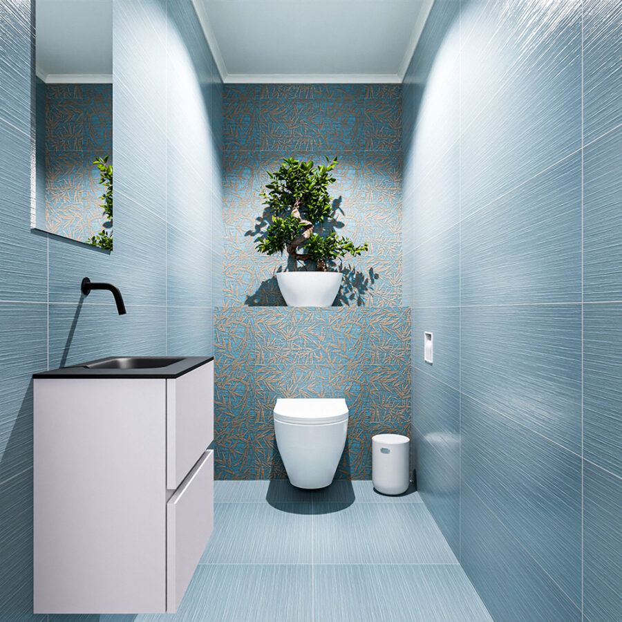 MONDIAZ ADA 40cm toiletmeubel cale. LEX wastafel urban positie rechts. Zonder kraangat
