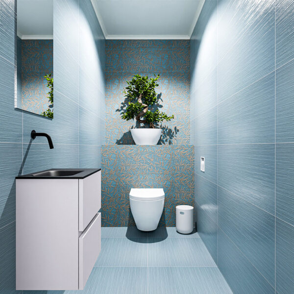 MONDIAZ ADA 40cm toiletmeubel cale. LEX wastafel urban positie links. Zonder kraangat