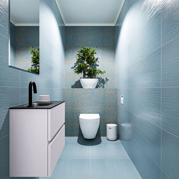 MONDIAZ ADA 60cm toiletmeubel cale. LEX wastafel urban positie links. Met 1 kraangat