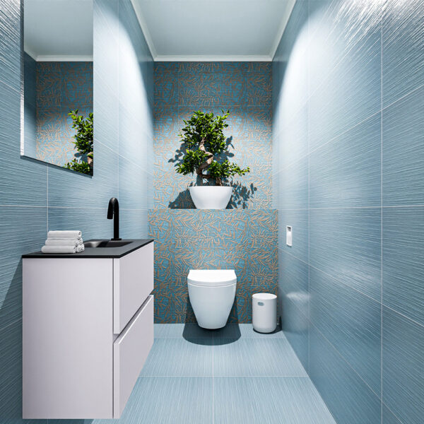 MONDIAZ ADA 60cm toiletmeubel cale. LEX wastafel urban positie rechts. Met 1 kraangat