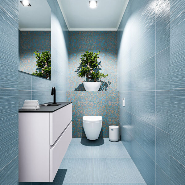 MONDIAZ ADA 100cm toiletmeubel cale. LEX wastafel urban positie midden. Met 1 kraangat