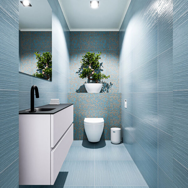 MONDIAZ ADA 100cm toiletmeubel cale. LEX wastafel urban positie links. Met 1 kraangat
